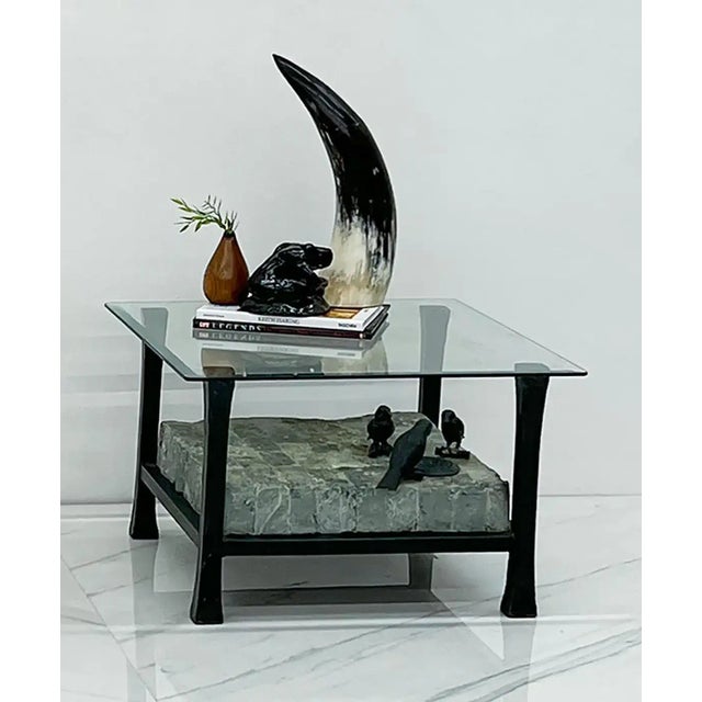 Maitland Smith Marble and Bronze Sculptural Side / Accent Tables, a Pair For Sale In Los Angeles - Image 6 of 10