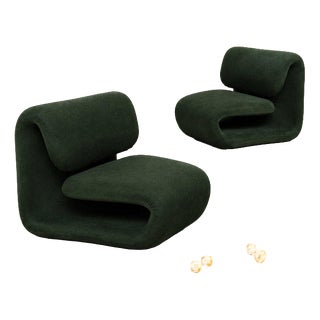 Model 1500 Slipper Chairs by Étienne-Henri Martin for TFM, 1964, Set of 2 For Sale