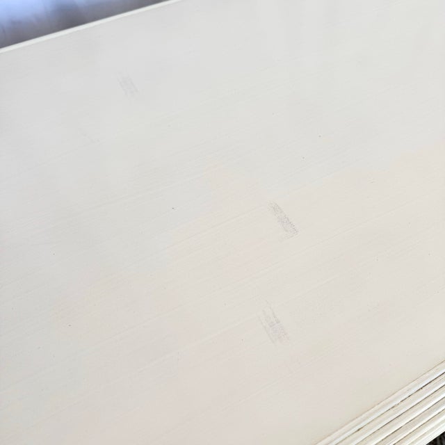 Cream Boho Chic Wavy Pencil Reed Credenza For Sale - Image 8 of 10