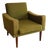 Green Upholstered Lounge Chair Danish Mid-Century Modern 1960s For Sale
