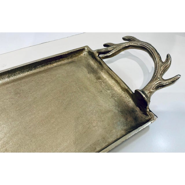 Wildwood Modern Rectangular Champagne Diana Tray For Sale - Image 4 of 4