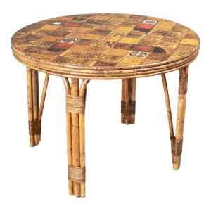 Mid-Century French Vallauris Tile Top Dining Table
