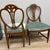 Textile Mid 20th Century Classic Hepplewhite Style Shield Back Side Dining Chairs With Green Velvet and Trim Upholstery, Set of 4 For Sale - Image 7 of 11