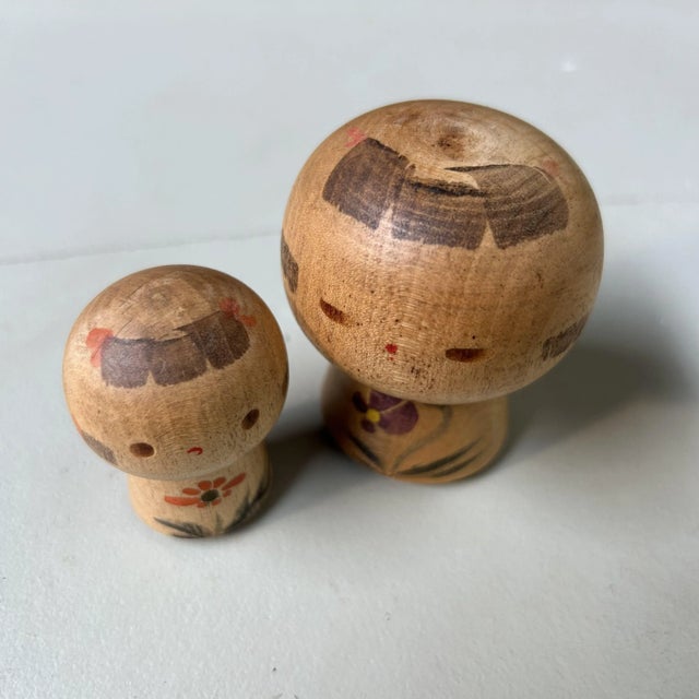 1970s Vintage Kokeshi by Sanpei Yamanaka, Japan, 1970s, Set of 2 For Sale - Image 5 of 8