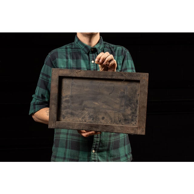 Brown Early 20th Century Standard Varnish Works Woodworker Tin Advertising Sign For Sale - Image 8 of 8