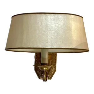 Regency Style Gilt Bronze Wall Light Sconce W Custom Shade