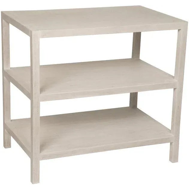 Contemporary NOIR 2 Shelf Side Table in White Wash For Sale - Image 3 of 3