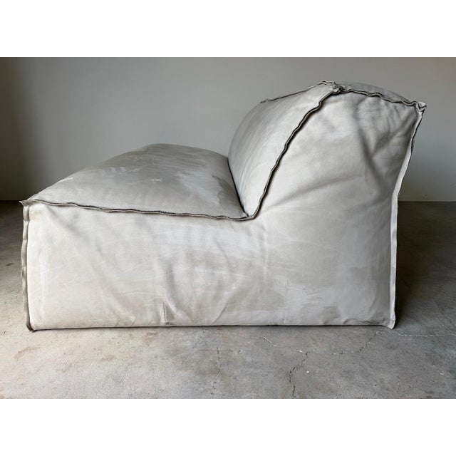 Paola Navone for Baxter “Miami Soft” Italian Leather Loveseat Sofa For Sale - Image 13 of 16