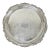 Vintage Baroque by Wallace Silver Plated Round Footed Serving Platter Bar Tray For Sale