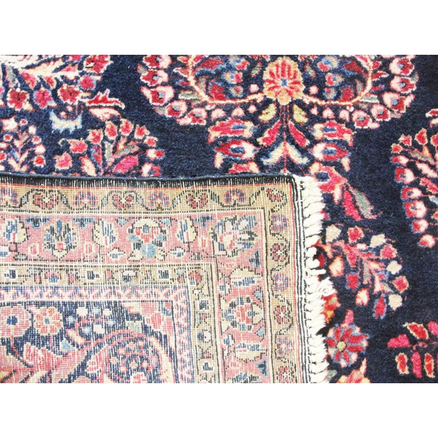 Traditional Antique Persian Mohajeran Sarouk Rug, 3'5" X 4'11" For Sale - Image 3 of 9