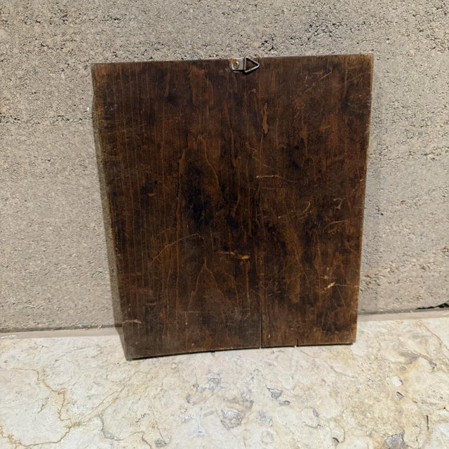 Early 20th Century Art Byzantine Female Icon Gold Painting For Sale - Image 9 of 10