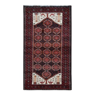 1960 Prismatic Red Vintage Persian Clean with No Wear Pure Wool Hand Knotted Rug For Sale