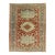 Cranberry Icy Blue Square Size Antique Persian Heriz Scatter Wool Handwoven Rug - 2'9" x 4'3" For Sale
