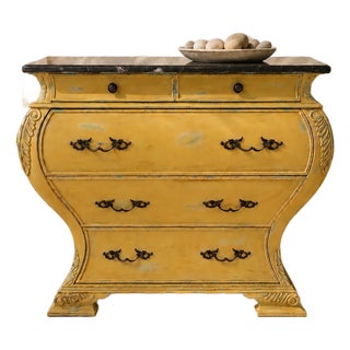 Couture French Provincial Marble Top Bombe Dresser — Maison Martine For Sale