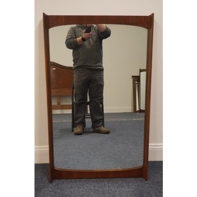 Wood Kent Coffey Solid Walnut MCM Mid Century Modern 25" Mirror 7704-24 For Sale - Image 7 of 12