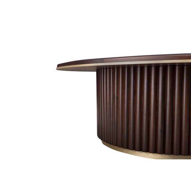 Matthew Round Center Table by Wood Tailors Club, in New conditions. Designed from 2000 Signed by Maker