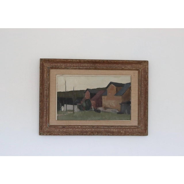 Björn Hallström, Neighbours, 1960s, Oil on Panel, Framed For Sale - Image 9 of 13
