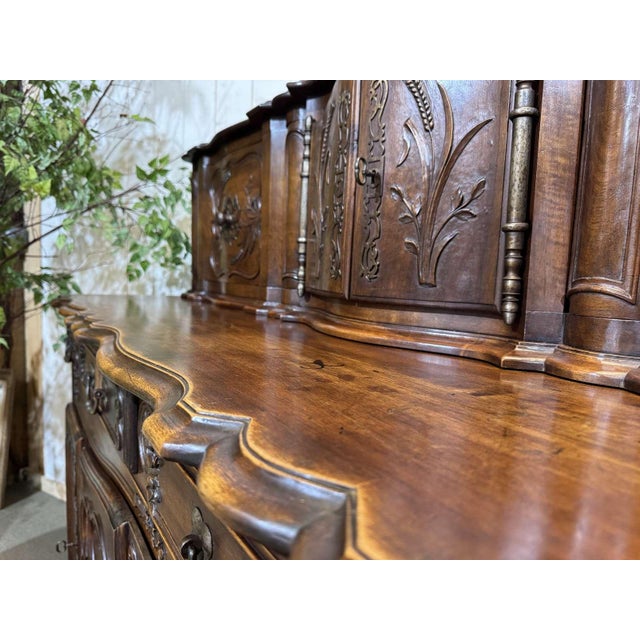 Louis XV Provençal Sideboard with Sliding Doors in Walnut, 1950s For Sale - Image 18 of 18