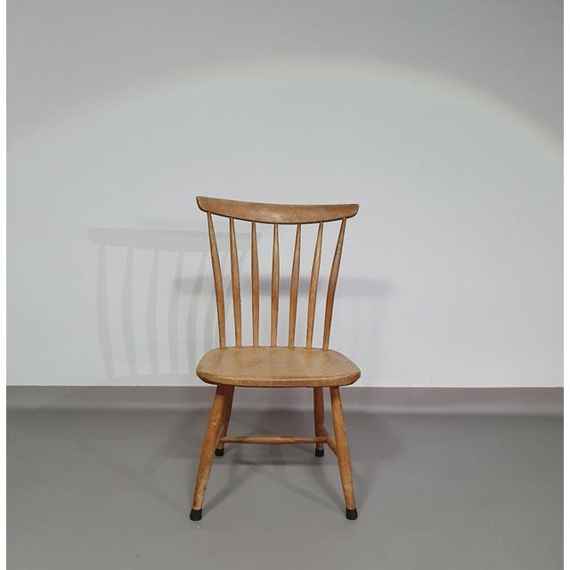 Scandinavian Birch Chairs from Åkerblom, Sweden, Set of 4 For Sale - Image 12 of 18