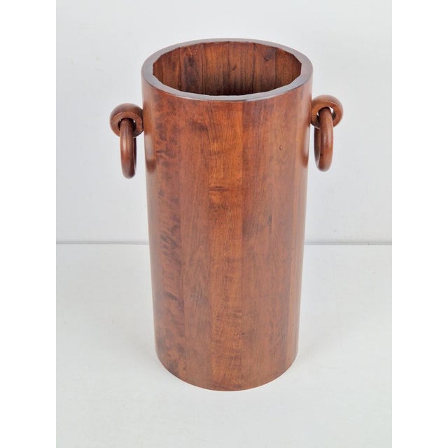 1960s Vintage Wooden Cylinder Umbrella Stand, 1960s For Sale - Image 5 of 9