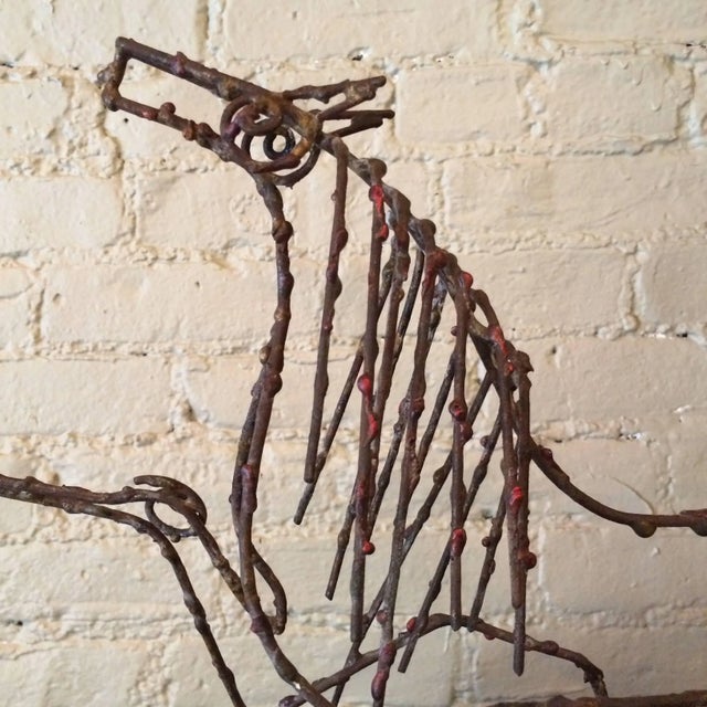 1950s Abstract Brutalist Wire Horse Sculpture Marcello Fantoni for Raymor For Sale - Image 5 of 8