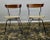 1970s Clifford Pascoe Paul McCobb Style Pair of Wrought Iron Dining Side Chairs Original Label For Sale - Image 9 of 12