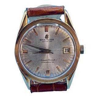 Trans Ocean 18 Kt Gold Watch with Automatic Movement from Breitling, 1960s For Sale