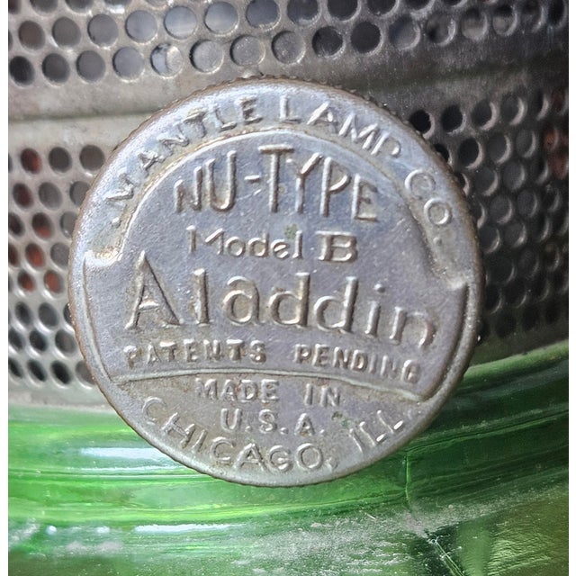 1920s Emerald Green Lincoln Drape Table Lamp Made by Bradley and Hubbard For Sale - Image 11 of 16