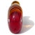 Murano Vintage Murano Sommerso Red Orange White Fenicio Pattern Italian Art Glass Fish Paperweight Figurine For Sale - Image 4 of 8