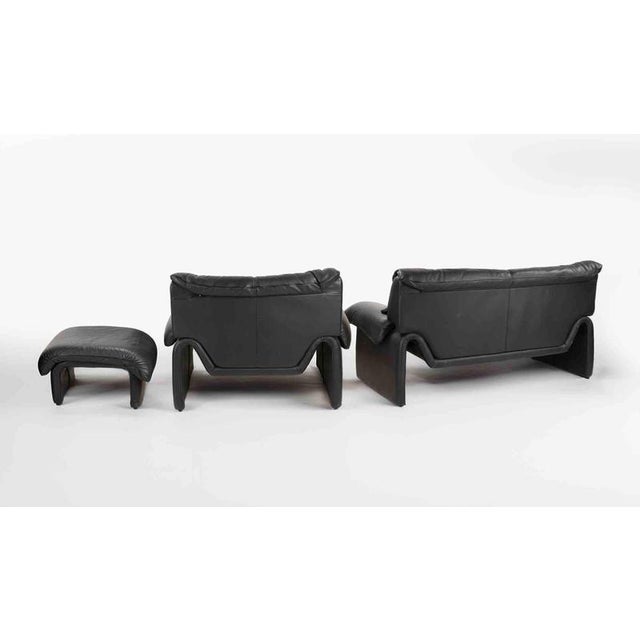 Vintage Sofa Set attributed to de Sede, 1980s, Set of 3 For Sale - Image 4 of 8