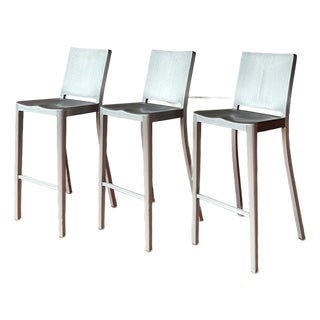Brushed Aluminum Hudson Stool Designed by Philippe Starck for Emeco For Sale