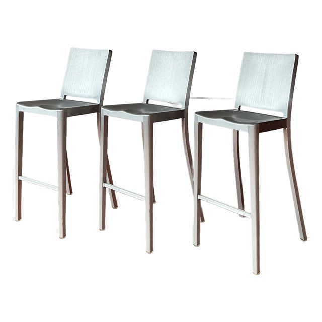 Brushed Aluminum Hudson Stool Designed by Philippe Starck for Emeco For Sale