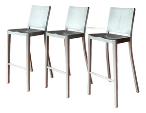 Brushed Aluminum Hudson Stool Designed by Philippe Starck for Emeco