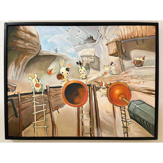 2008 Original Surrealist Oil Painting by Palmer Saylor III, Framed For Sale - Image 9 of 9