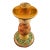 Vintage Italian Hand-Painted Folk Art Ceramic Candlestick Holder For Sale