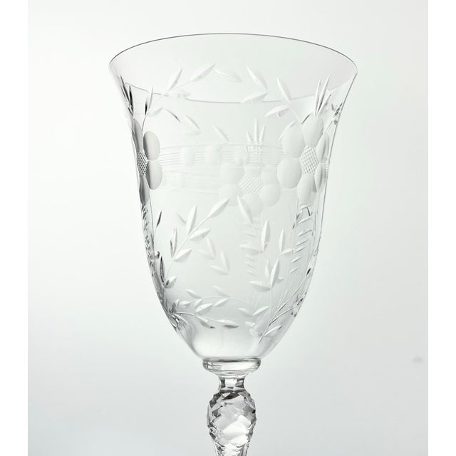 1940s Cambridge “Lucia” Pair of Water Glasses For Sale In Dallas - Image 6 of 7