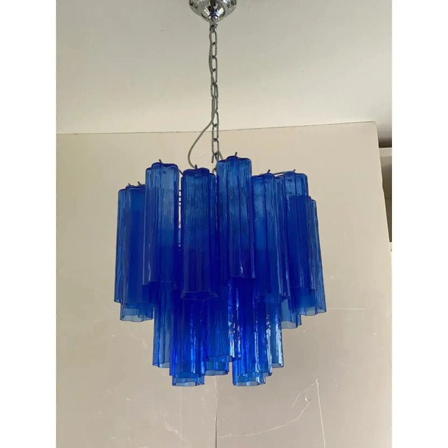 Blue Tronchi Murano Glass Sputnik Chandelier by Simoeng for Simoeng For Sale - Image 6 of 13