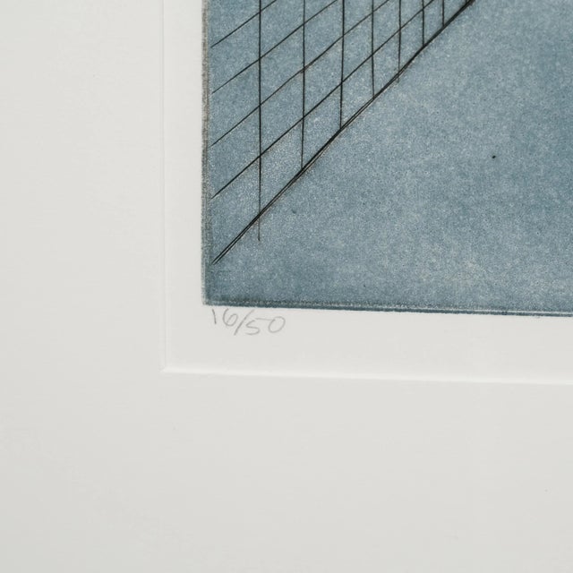 Wood Tony Bass "Union Iv" Limited Edition 16/50 Framed Intaglio Print on Paper For Sale - Image 7 of 13