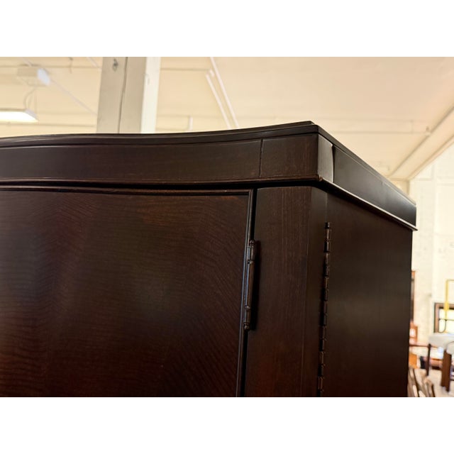 Wood Dark Espresso Wood Media Armoire Cabinet For Sale - Image 7 of 12