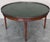 French Provincial Mahogany With Stenciled Leather Top Round Coffee Table For Sale In Miami - Image 6 of 9