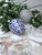 Cobalt Grid Italian Ceramic Vase For Sale - Image 4 of 6