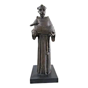 Nettle Creek Hand Carved Wood Sculpture of St. Francis of Assisi 42" Tall
