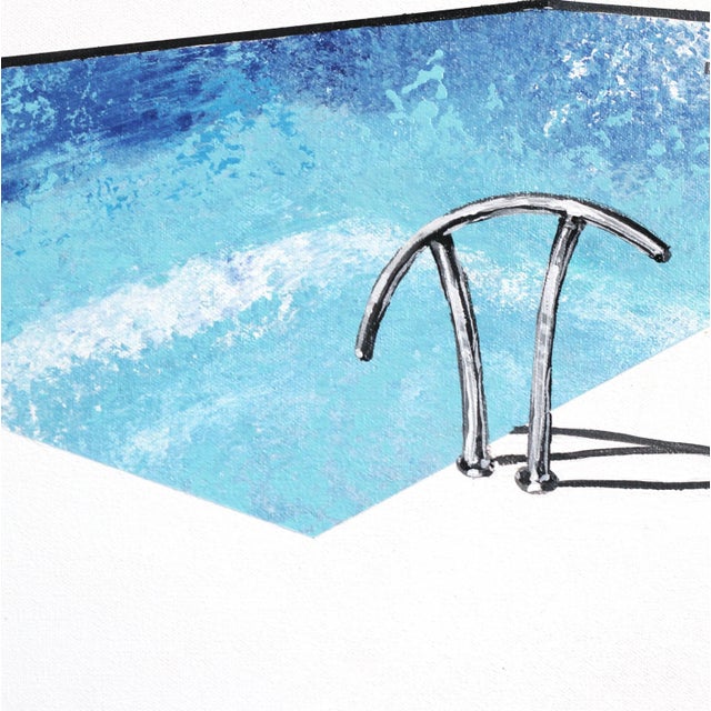 2010s Cool and Deep - Minimalist Realism Pool Painting on Canvas - Original Artwork by Kathleen Keifer For Sale - Image 5 of 9