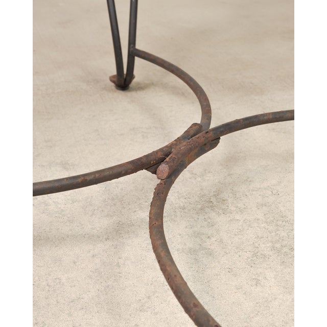 Set of Four Rose Tarlow Style Twig Iron Garden Dining Armchairs For Sale - Image 16 of 18