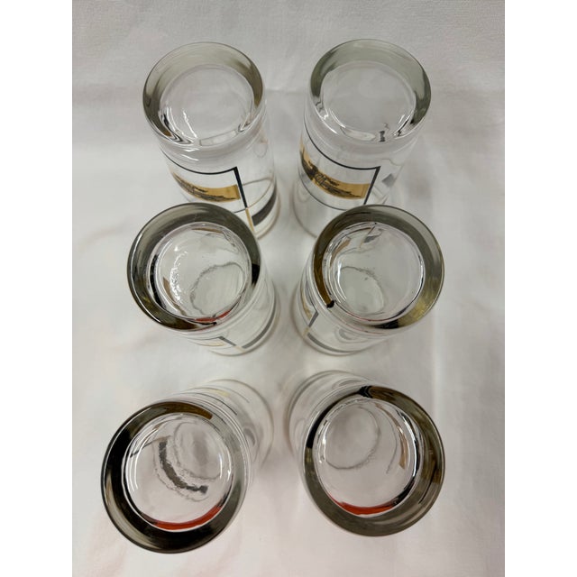 1960s Golden Eagle High Ball Glasses Set of 6 For Sale - Image 6 of 7