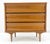 Brown Compact 3 Drawer Walnut Concave Drawer Front Mid Century Bachelor Chest Dresser For Sale - Image 8 of 16