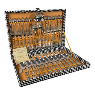 Vintage Silver-Plated Cutlery Set for Twelve People, 1900s, Set of 51 For Sale