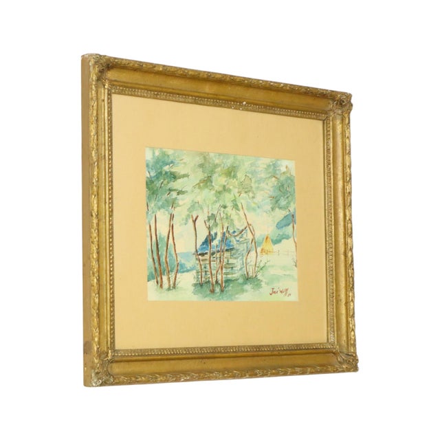 José Wolff, Landscape, Watercolor, 1924, Framed For Sale - Image 13 of 17