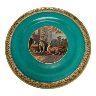 Antique Decorative Dog Plate For Sale