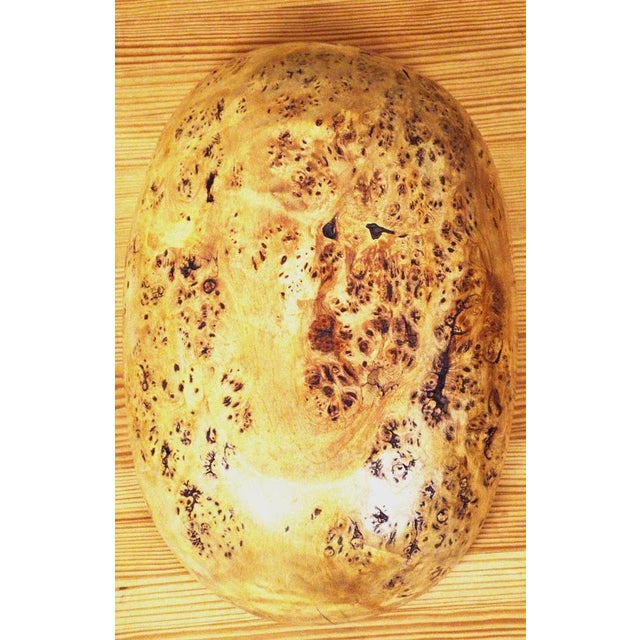 Swedish Curly Birchwood Bowl, 1950s For Sale - Image 12 of 13